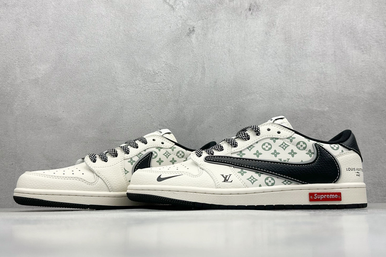 280 XC版 Travis Scott x Fragment Design x Air Jordan 1 Low SP AJ1 乔1 三方联名 金属黑勾 低帮文化休闲板鞋 YX5066-335