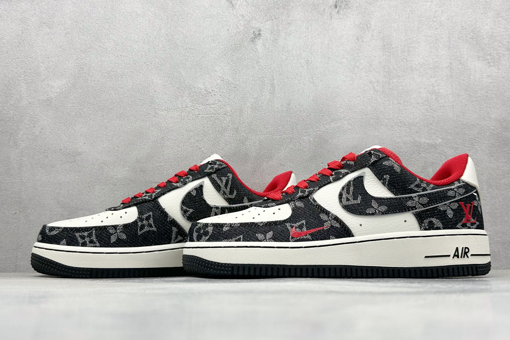 SC版 Nike Air Force 1'07 Low LV联名 黑牛仔小红勾 空军一号低帮休闲板鞋 LW9279-001