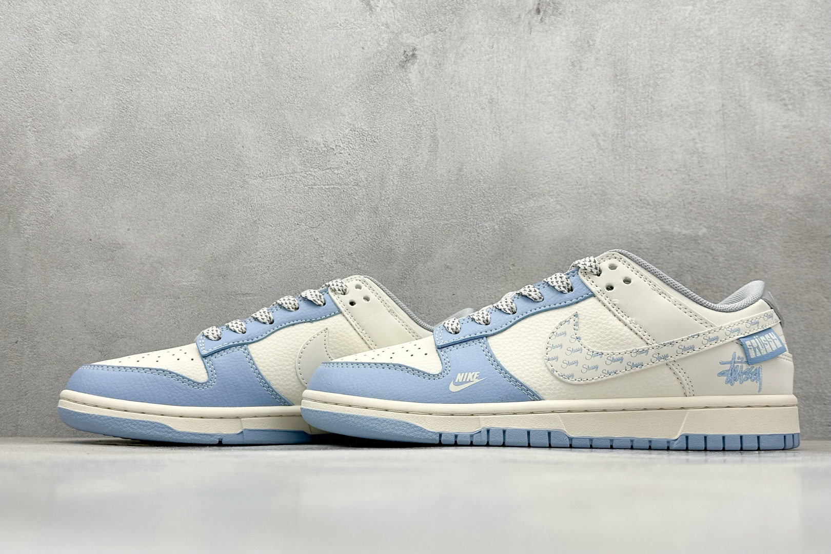 XC版 Nike SB Dunk Low 斯图西联名 大学蓝花勾 周年高端定制 低帮休闲板鞋 XS6089-591
