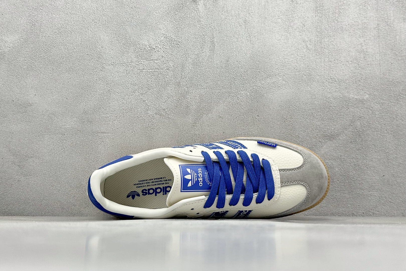 220 adidas originals Samba x LV 白蓝 桑巴舞系列复古经典轻便板鞋 XR005