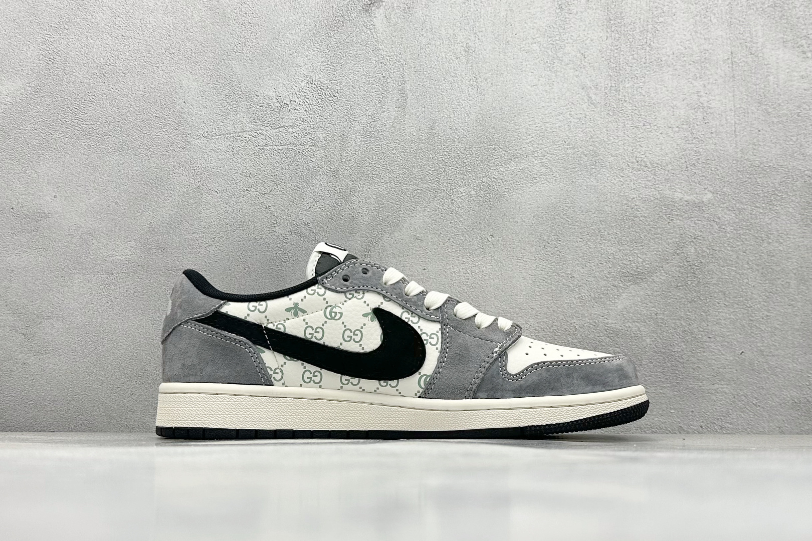 XC版Fragment x Travis Scott x Gucci Air Jordan 1 Low 三方联名倒钩 SJ2068-137