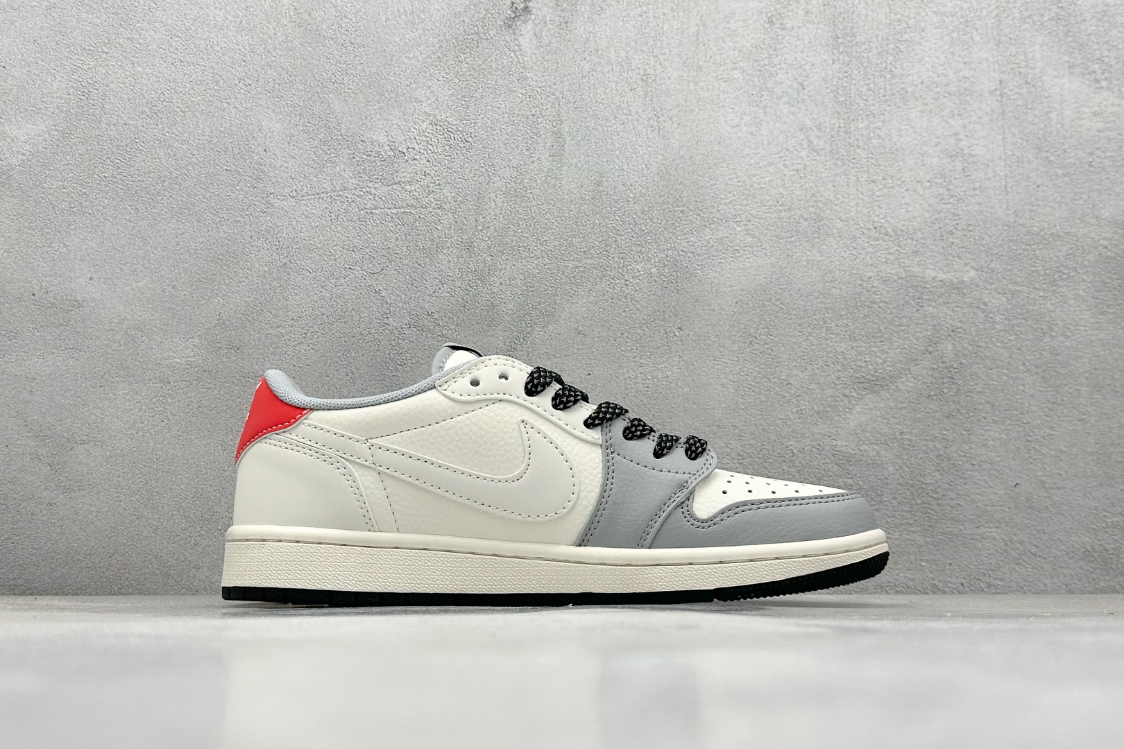 XC版Travis Scott x Fragment Design x Air Jordan 1 Low SP AJ1 乔1纪梵希联名 灰黑底 低帮文化休闲板鞋 XS7089-599