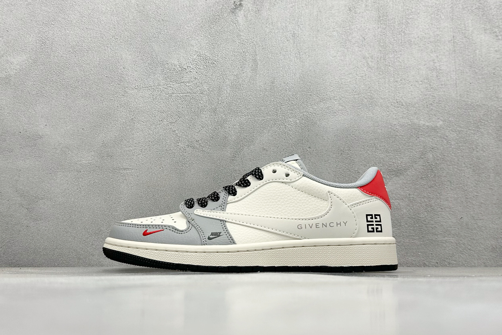 XC版Travis Scott x Fragment Design x Air Jordan 1 Low SP AJ1 乔1纪梵希联名 灰黑底 低帮文化休闲板鞋 XS7089-599