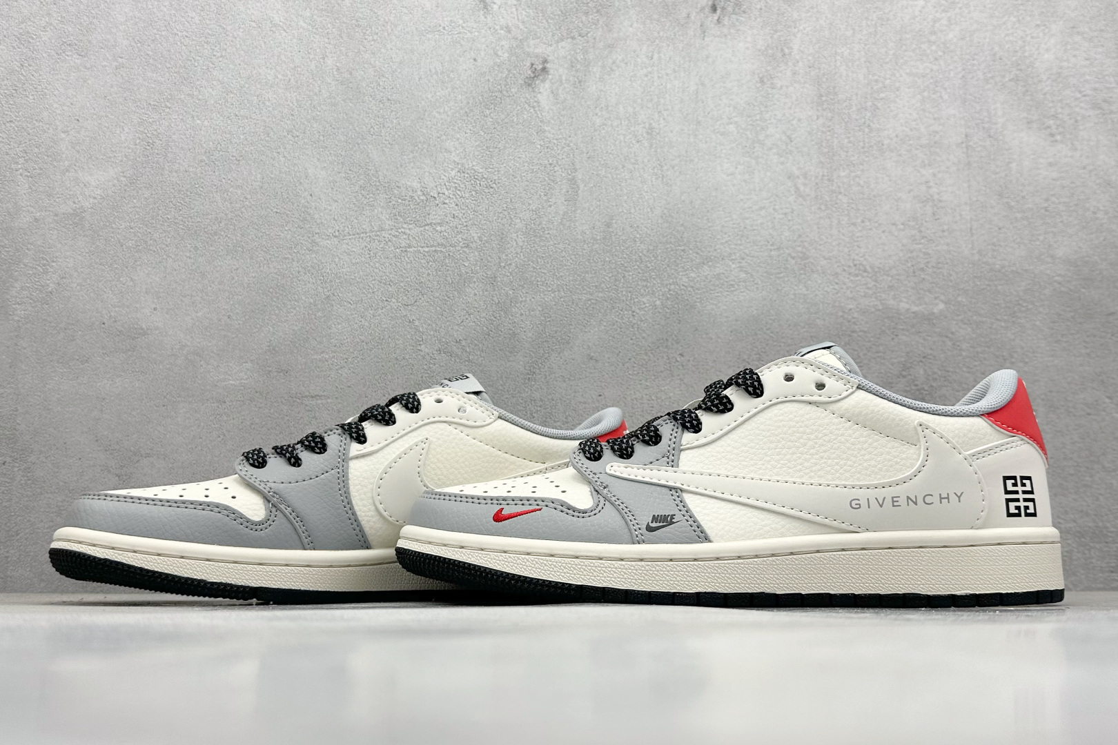XC版Travis Scott x Fragment Design x Air Jordan 1 Low SP AJ1 乔1纪梵希联名 灰黑底 低帮文化休闲板鞋 XS7089-599