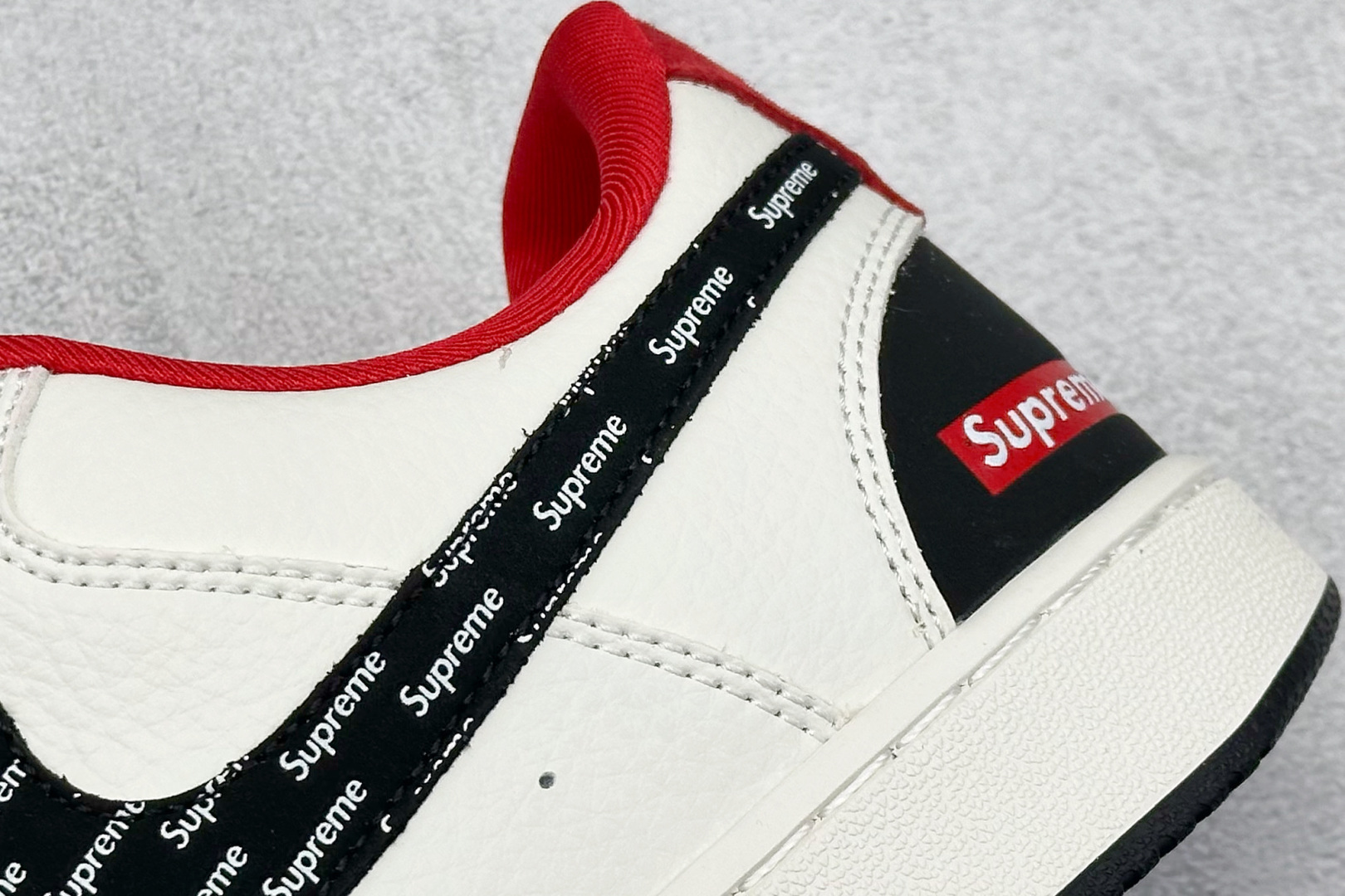 Nike Court Vision Low x Supreme 黑白红 休闲运动板鞋 FD5188-132