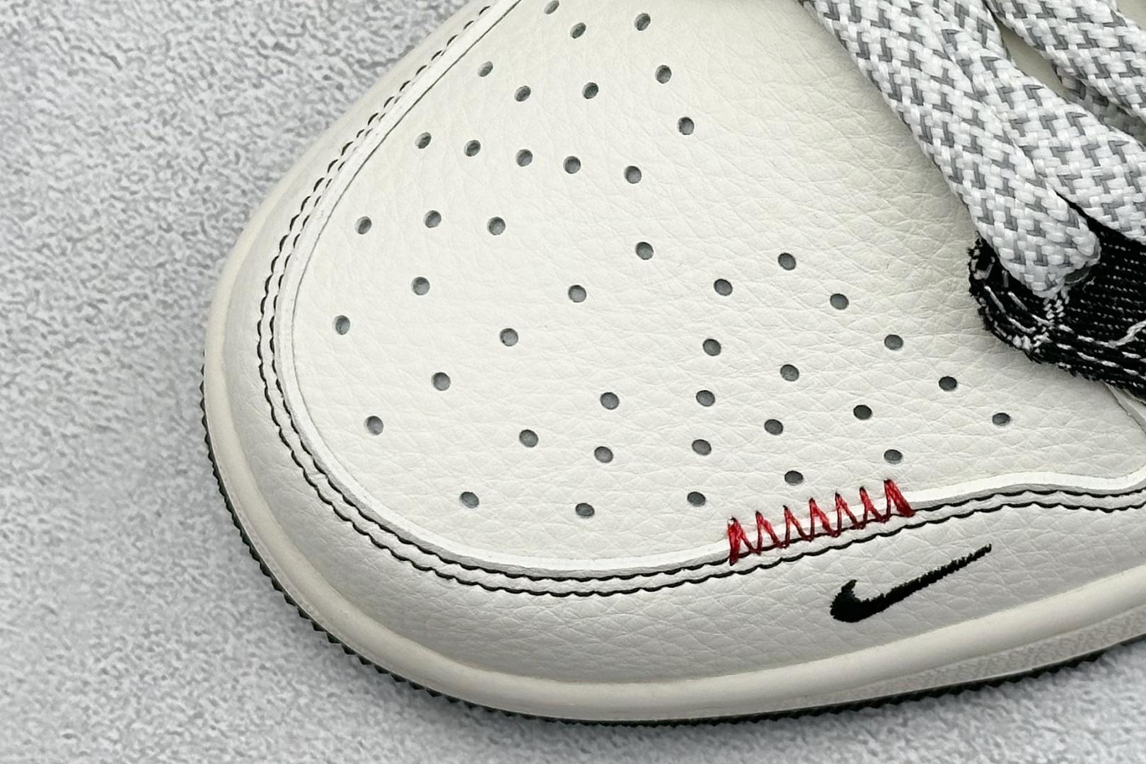 XC版Travis Scott x Fragment Design x Air Jordan 1 Low SP AJ1 乔1 LV联名 黑牛仔布 低帮文化休闲板鞋 YX5066-327