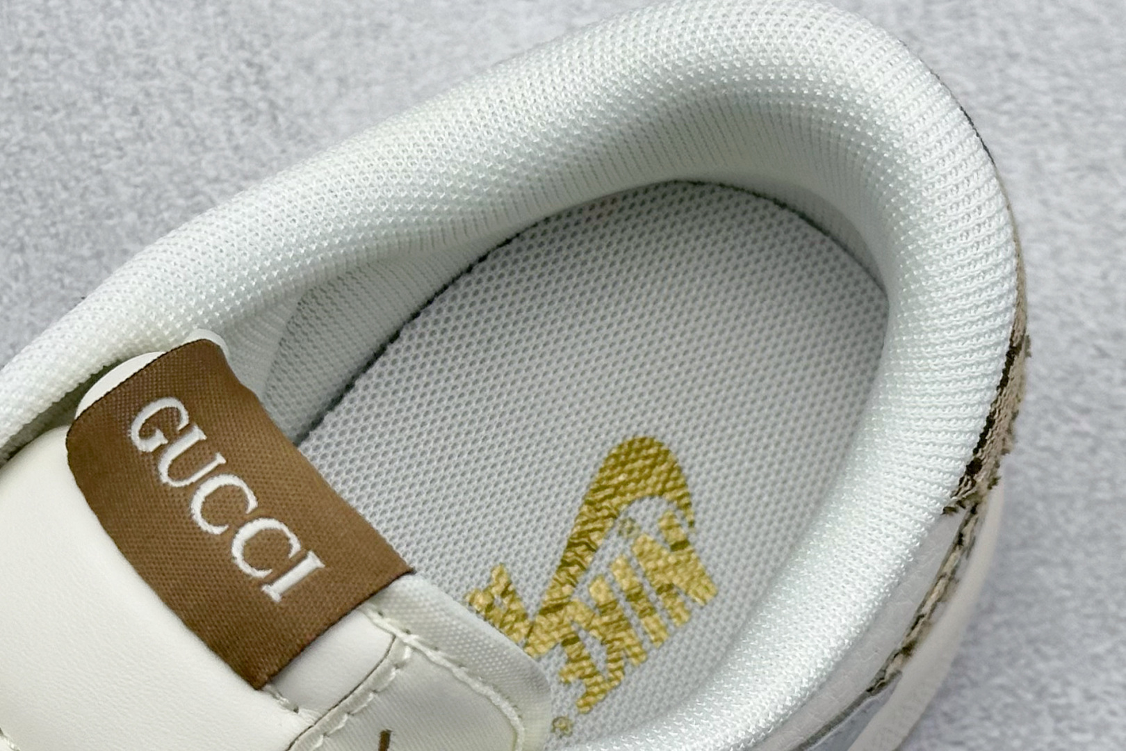 XC版Travis Scott x Fragment Design x Air Jordan 1 Low SP AJ1 乔1古驰联名 卡其牛仔布 低帮文化休闲板鞋 XS7089-603