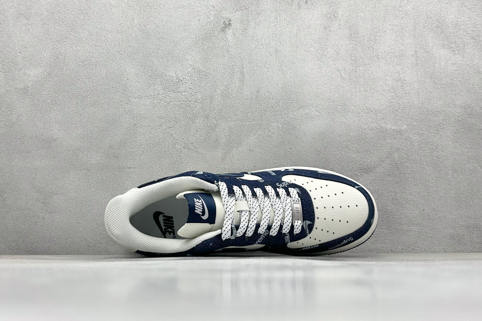 SC版Nike Air Force 1'07 Low Sup联名 蓝牛仔小白勾 空军一号低帮休闲板鞋 LW9279-005