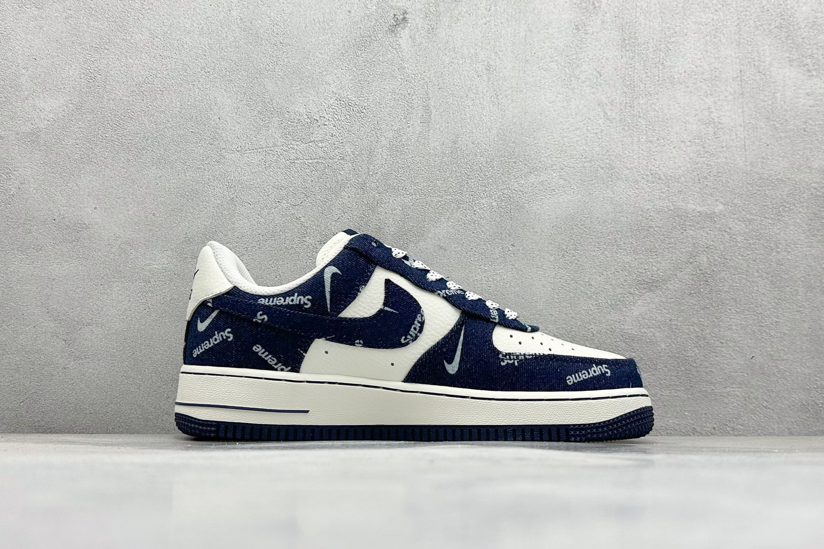 SC版Nike Air Force 1'07 Low Sup联名 蓝牛仔小白勾 空军一号低帮休闲板鞋 LW9279-005