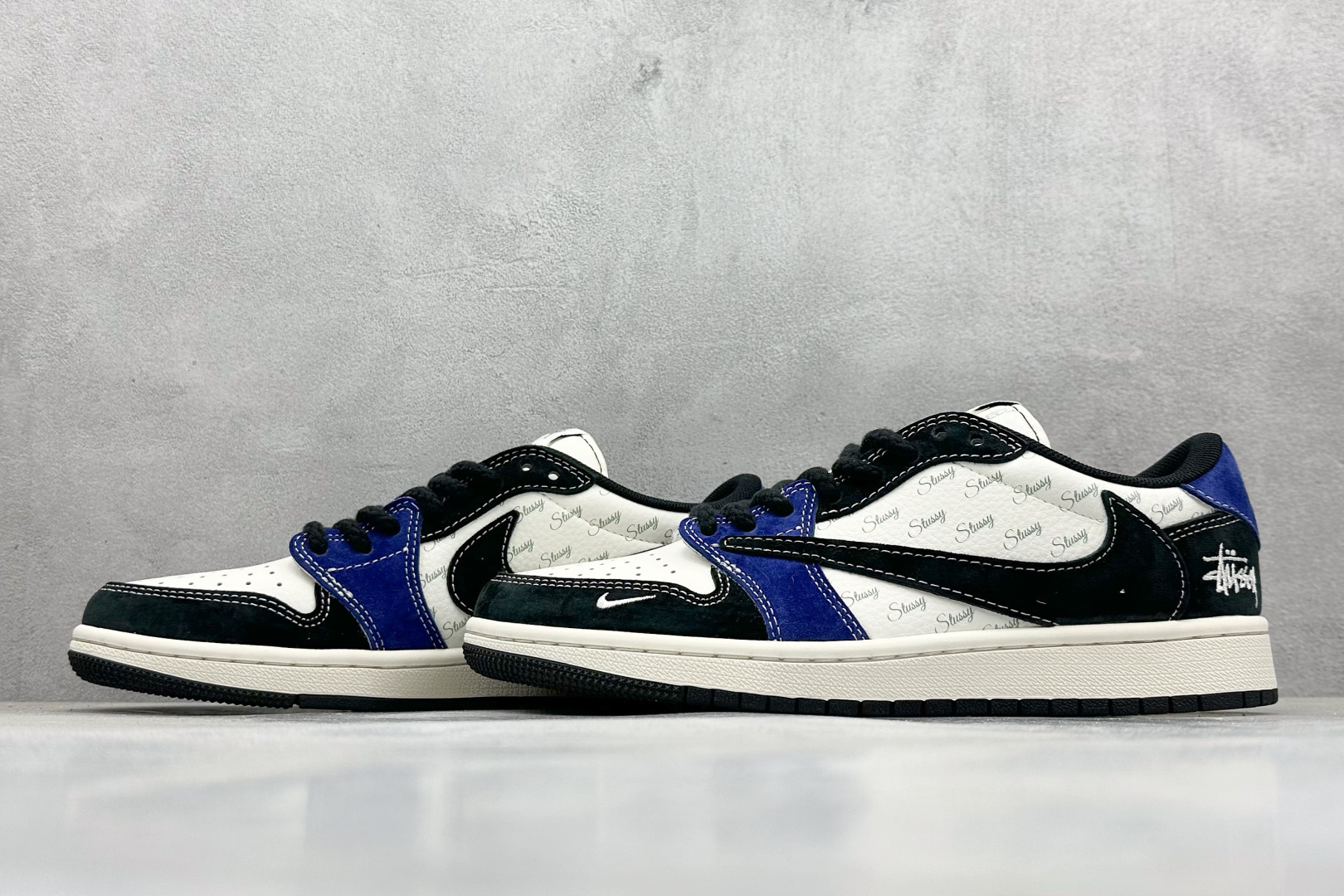 XC版Fragment x Travis Scott x 斯图西 Air Jordan 1 Low 三方联名倒钩 SJ2068-126