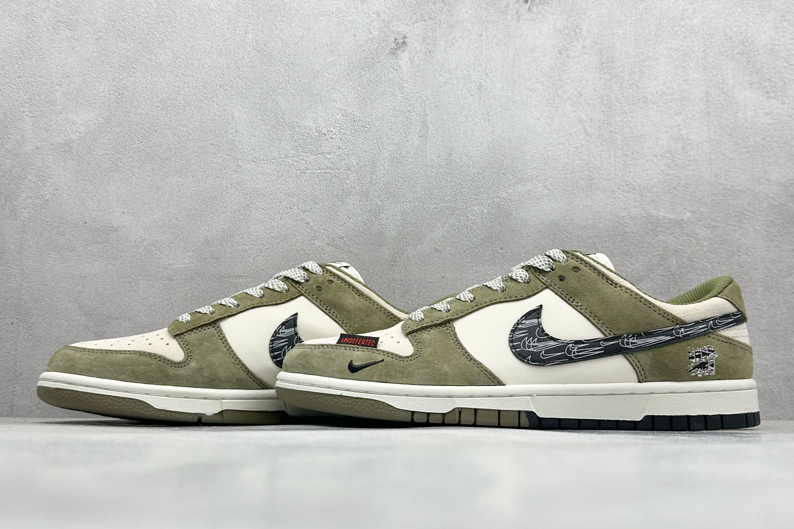 XC版Nike SB Dunk Low x UNDEFDATED 米绿翻毛 多重黑钩 DJ2024-037