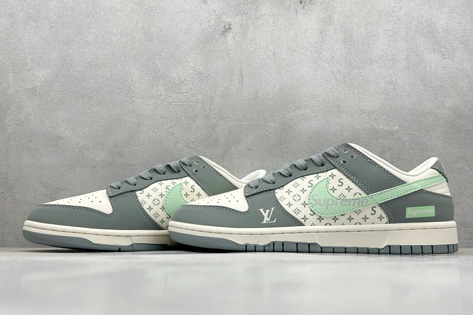 XC版Nike SB Dunk Low LV联名 青灰 周年高端定制 低帮休闲板鞋 ZH2598-278