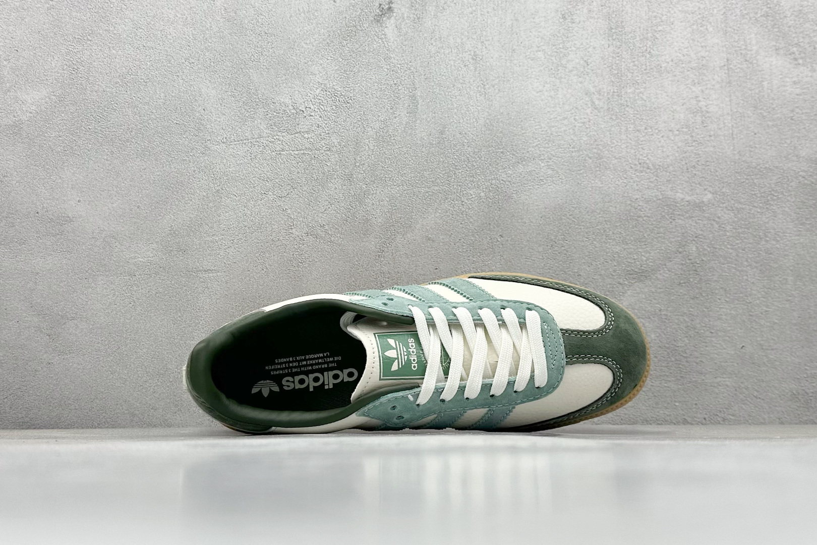 adidas originals Samba x GUCCI 白绿 桑巴舞系列复古经典轻便板鞋 DX0001