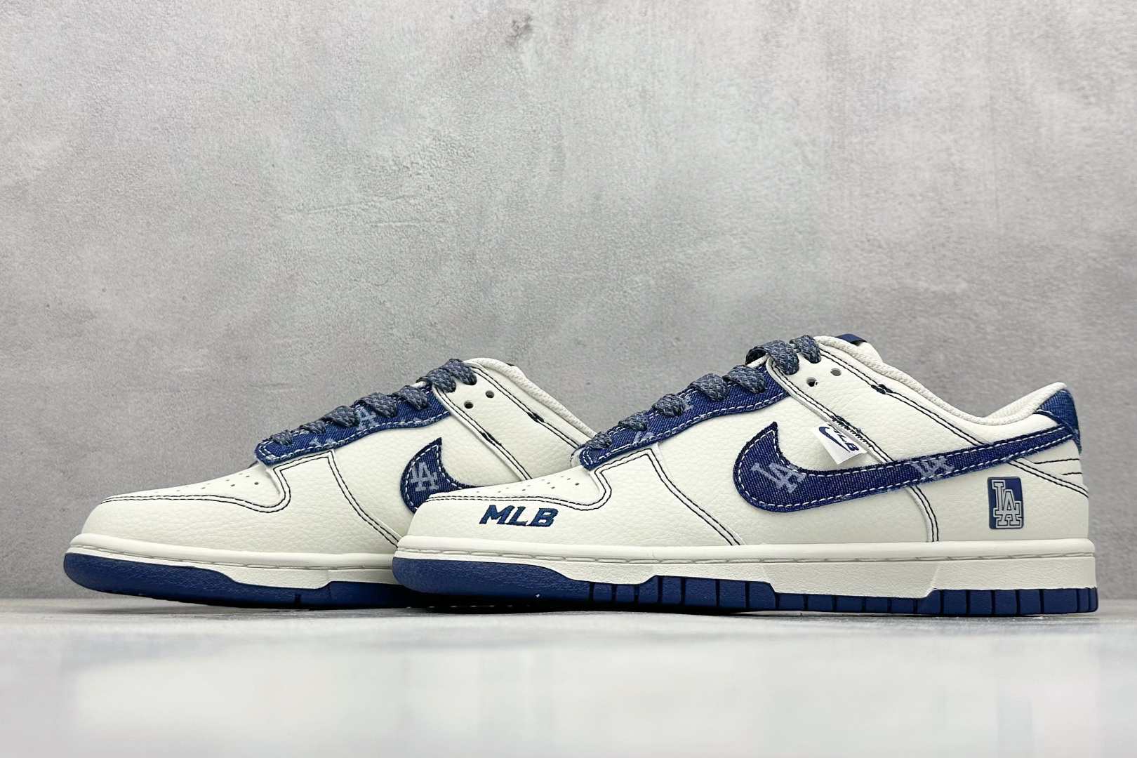 XC版Nike SB Dunk Low“MLB联名——牛仔蓝勾” 周年高端定制 低帮休闲板鞋 DJ2024-044