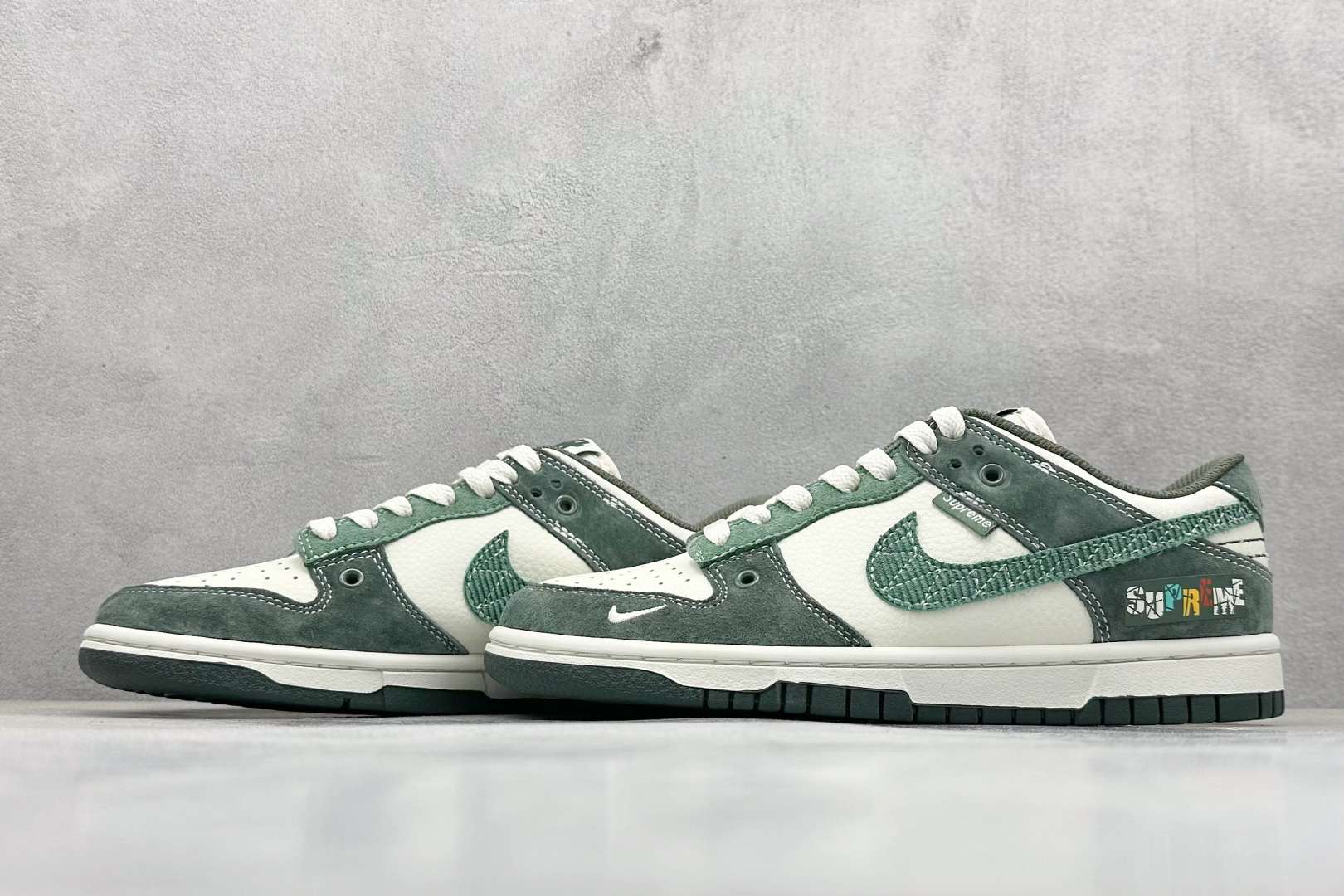 XC版Nike SB Dunk Low x Supreme x UNDEFEATED 白绿翻毛 DJ2024-042