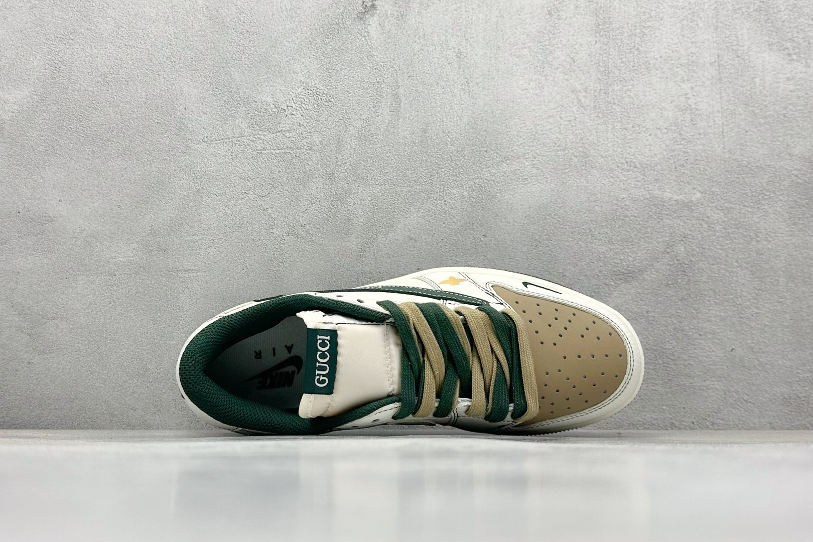 SC版Travis Scott x Fragment Design x Air Jordan 1 Low SP AJ1 乔1 古驰联名 墨绿白棕 低帮文化休闲板鞋 XZ5749-006