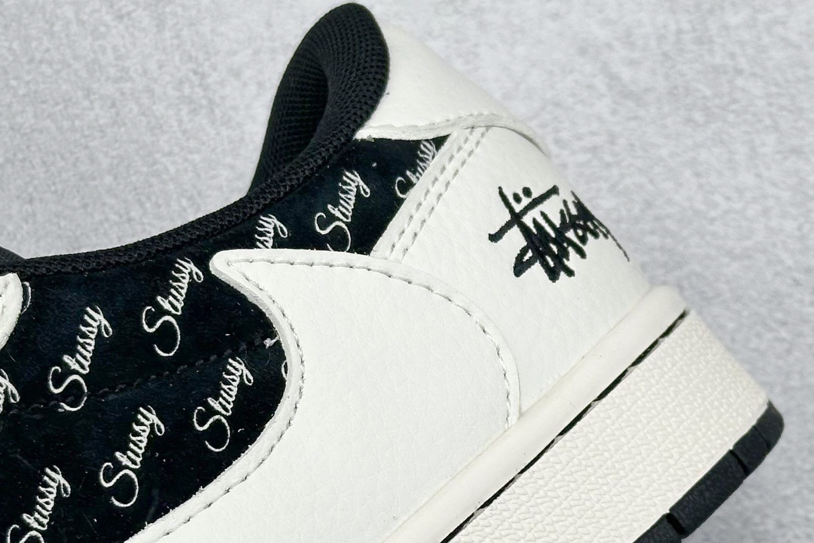 XC版Travis Scott x Nike Air Jordan 1 Low x Stussy Air Jordan 1 Low 反转黑白小钩麻绳倒钩 SJ2068-128