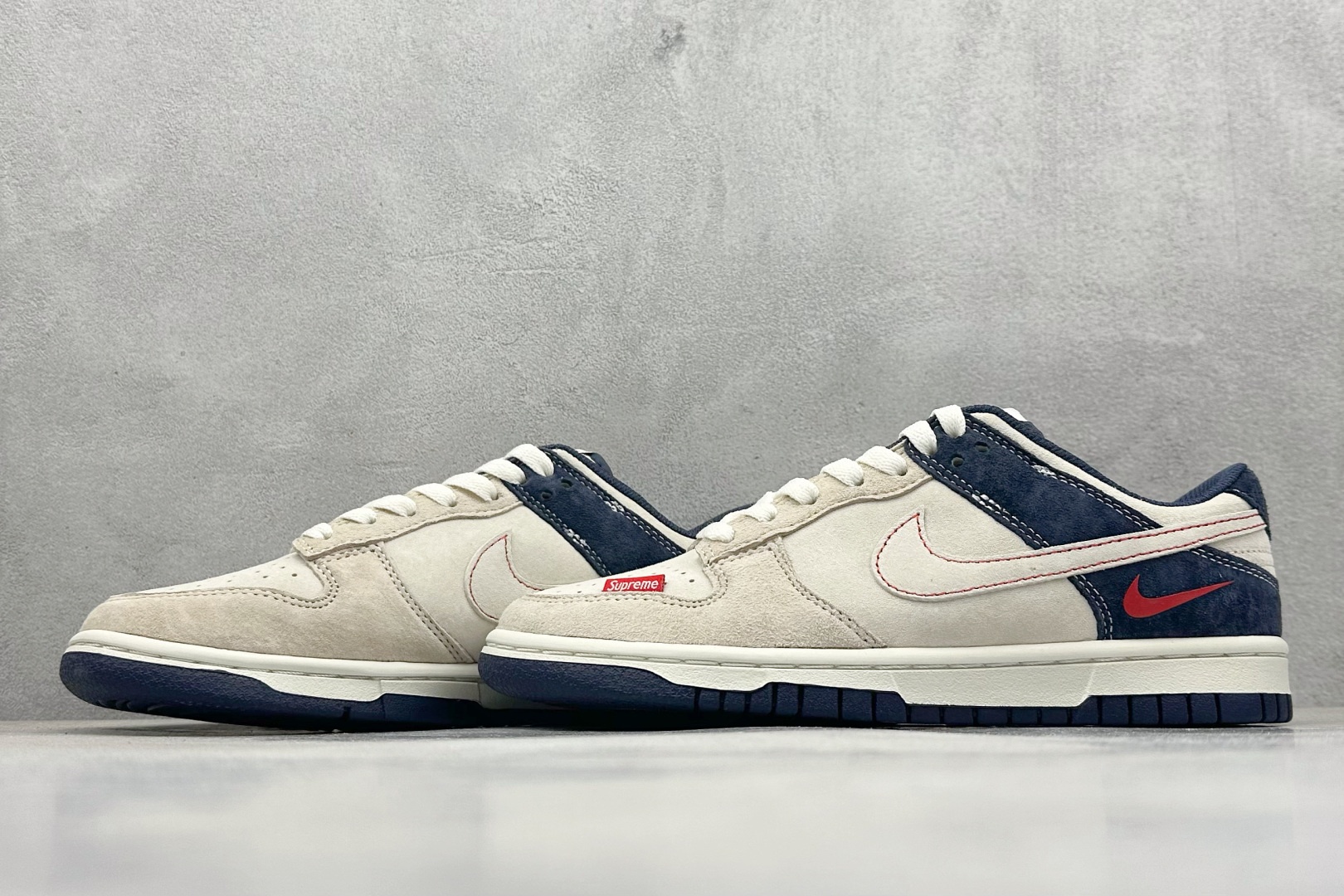 XC版Nk SB Dunk Low Supreme联名-拼色白勾勾 低帮休闲板鞋 DJ2024-045