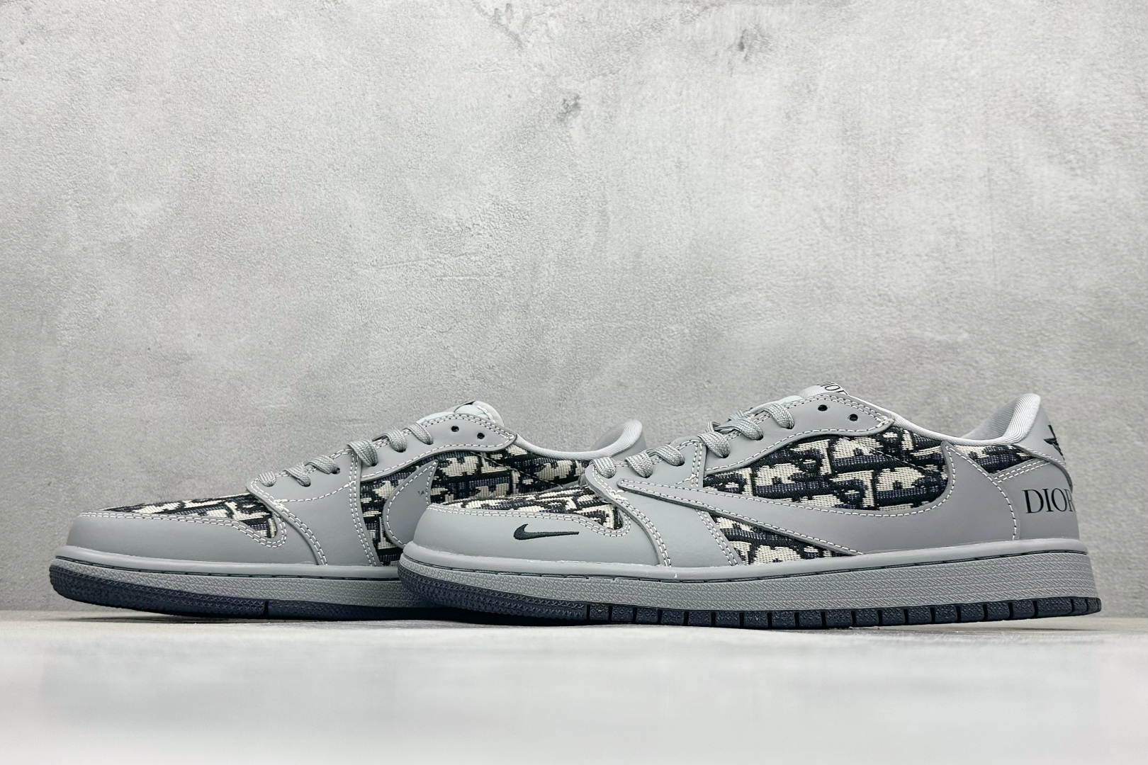 XC版Travis Scott x Fragment Design x Air Jordan 1 Low SP AJ1 乔1 迪奥联名 化石灰 低帮文化休闲板鞋 LD2025-031