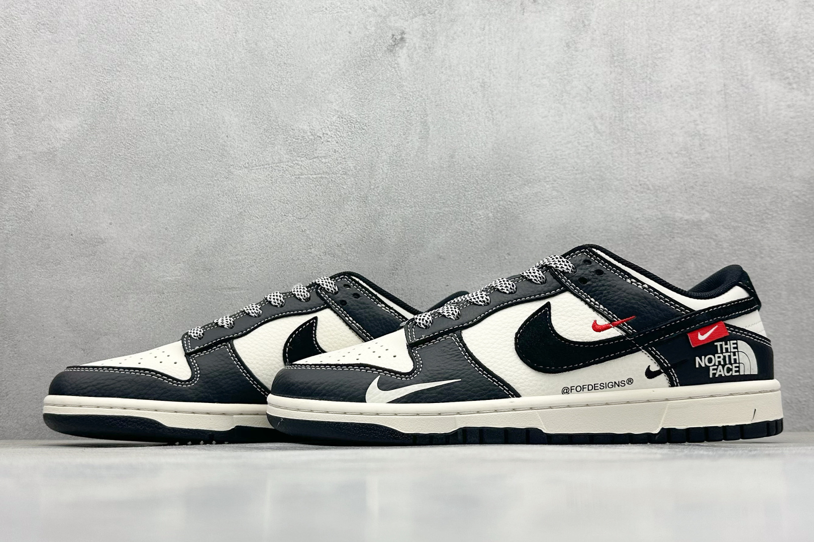 XC版Nike SB Dunk Low 北面联名 黑白黑勾黑勾 周年高端定制 低帮休闲板鞋 YX5066-339