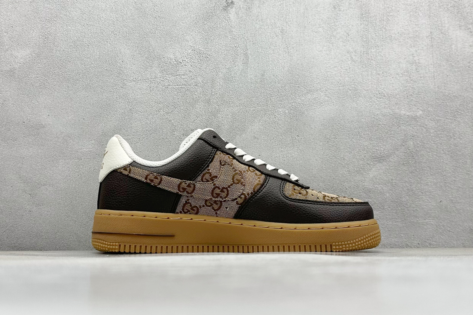 SC版Nike Air Force 1'07 Low 古驰联名 咖啡棕生胶 空军一号低帮休闲板鞋 LW9279-004