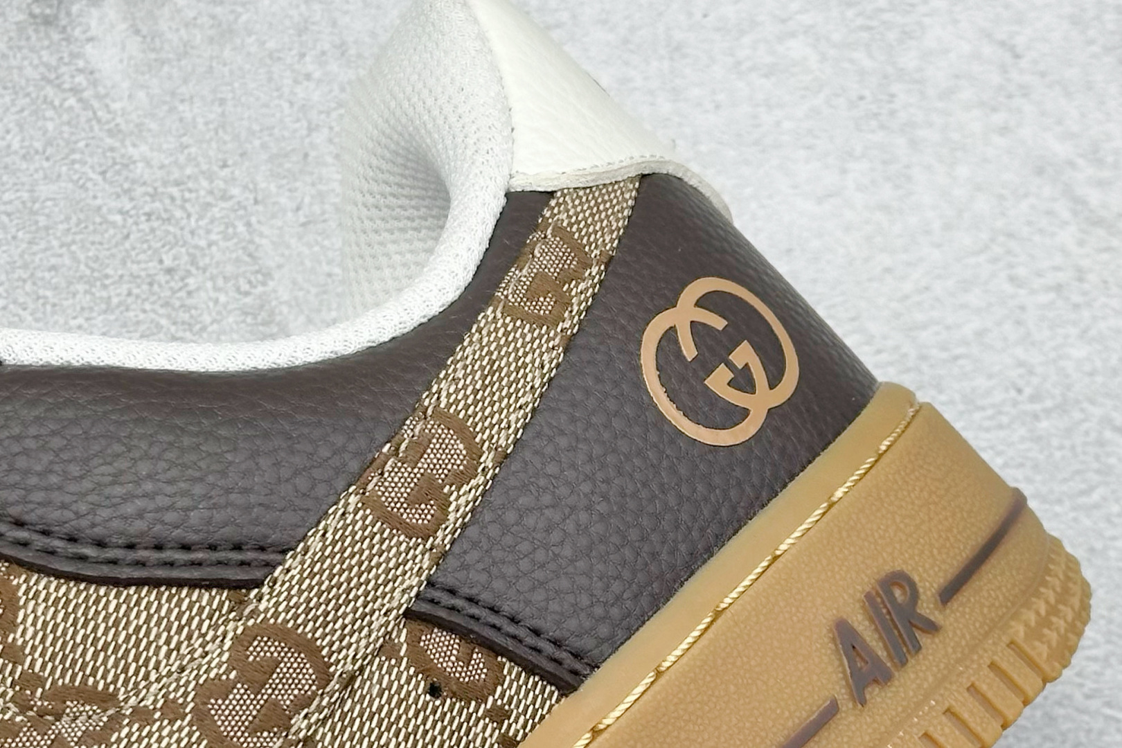 SC版Nike Air Force 1'07 Low 古驰联名 咖啡棕生胶 空军一号低帮休闲板鞋 LW9279-004