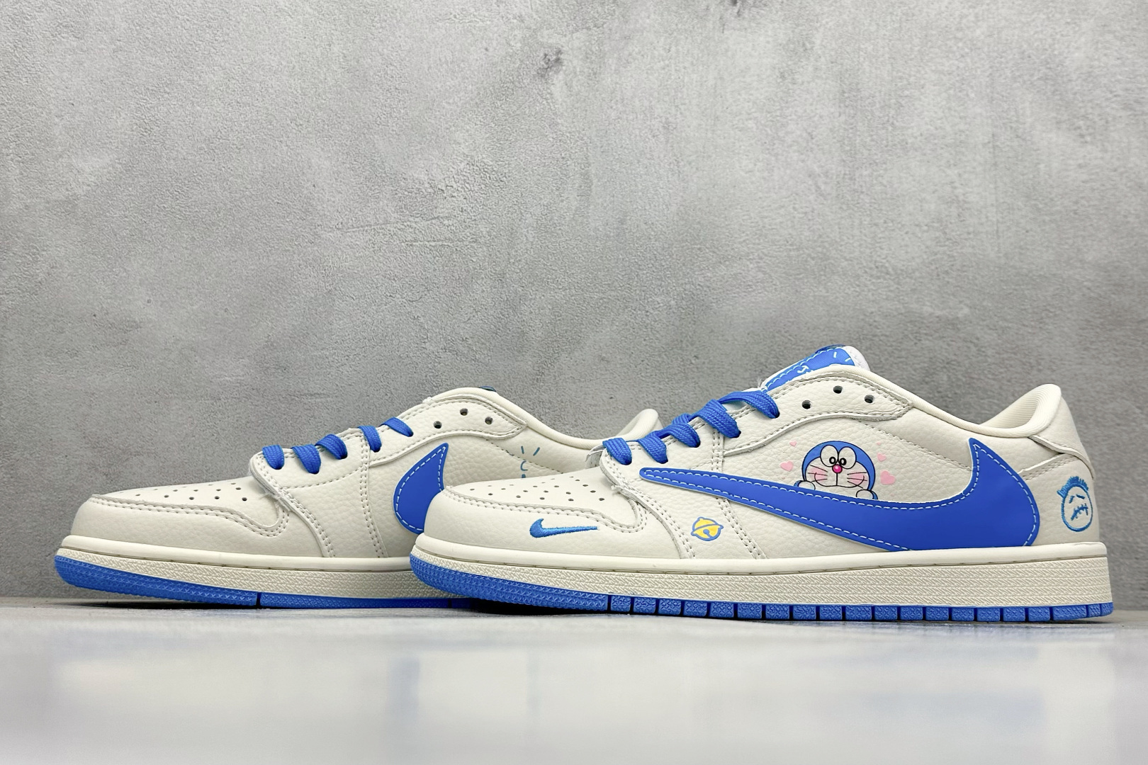 XC版Travis Scott x Fragment Design x Air Jordan 1 Low SP AJ1 乔1 叮当猫 低帮文化休闲板鞋 XS2024-068