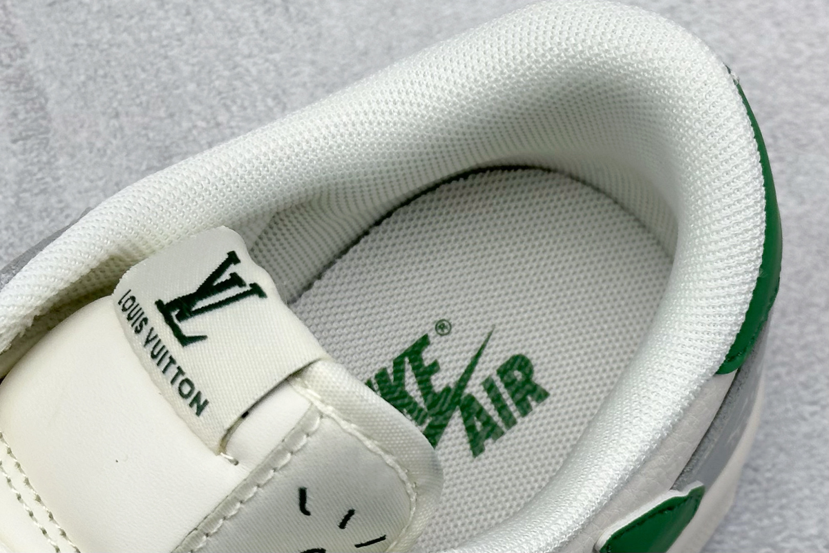 XC版Travis Scott x Fragment Design x Air Jordan 1 Low SP AJ1 乔1 LV联名 灰绿勾 低帮文化休闲板鞋 ZH2598-166