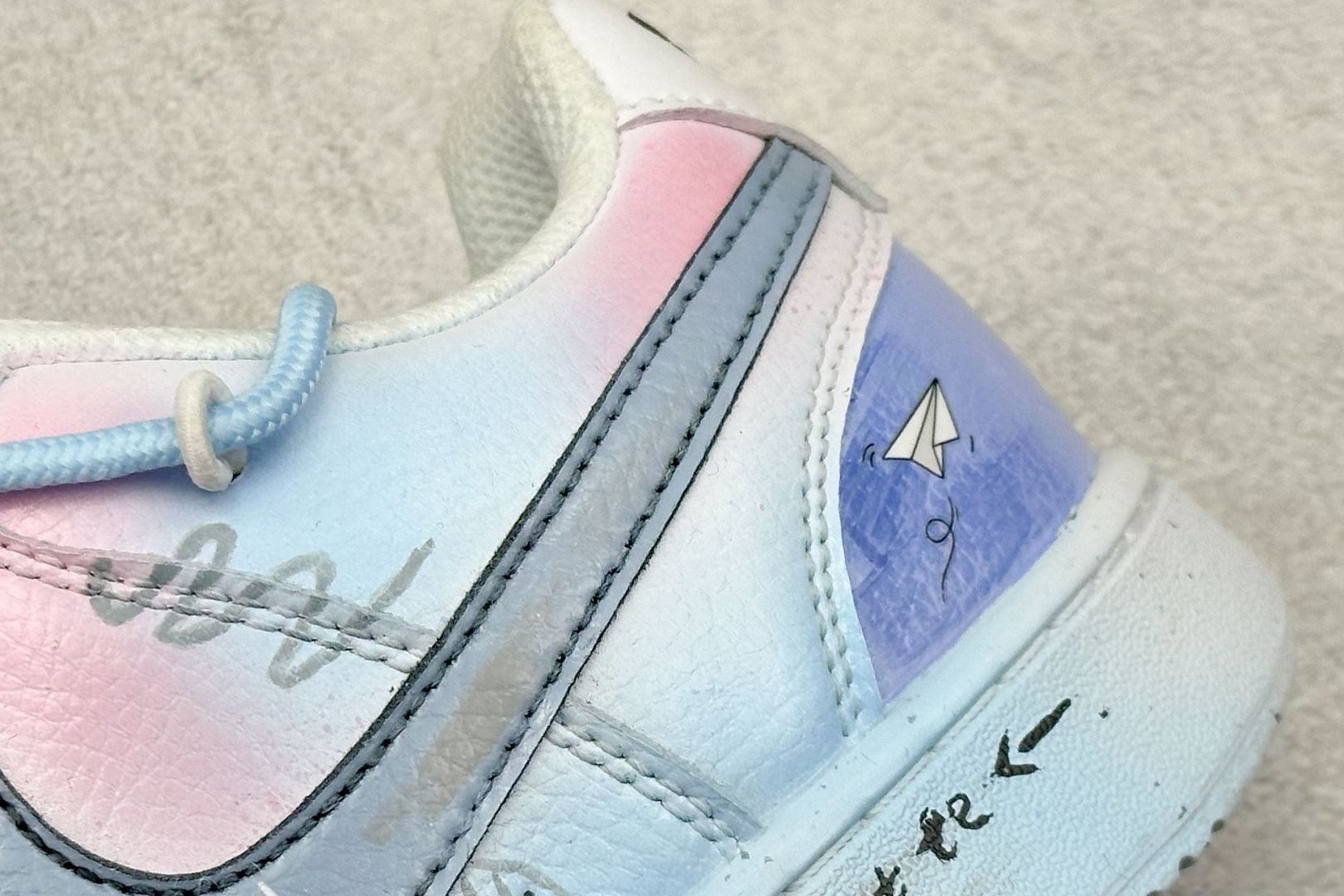 Nike Court Vision Low 定制涂鸦绑带 校园风低帮复古篮球板鞋男女运动鞋 DH2987-001