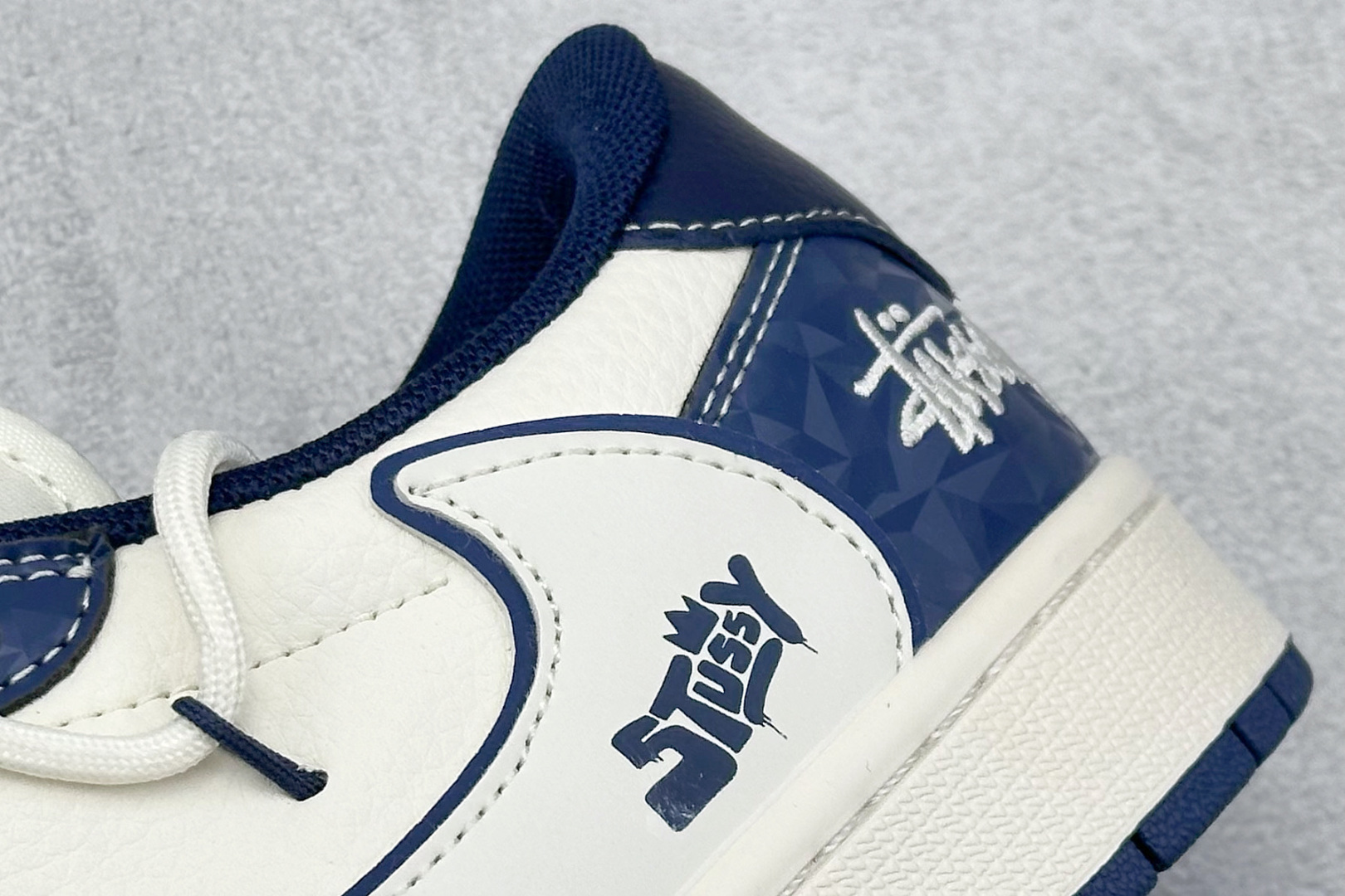 XC版Travis Scott x Fragment Design x Air Jordan 1 Low SP AJ1 乔1 斯图西联名 蓝钻石抽绳 低帮文化休闲板鞋 DM6868-111