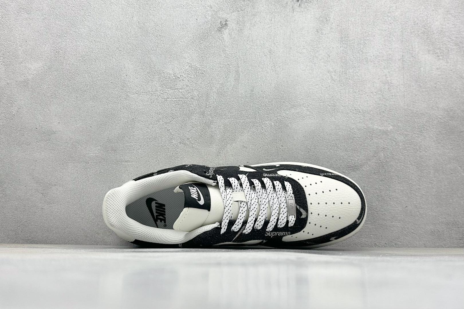 SC版Nike Air Force 1'07 Low Sup联名 黑牛仔小白勾 空军一号低帮休闲板鞋 LW9279-010