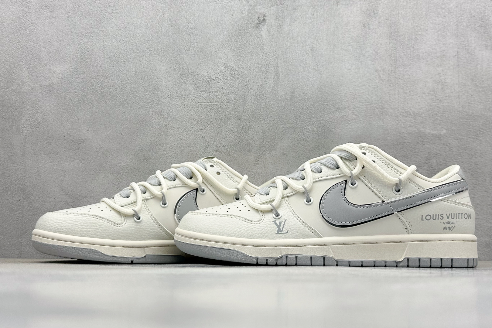 XC版Nike SB Dunk Low LV联名 绑带灰勾 周年高端定制 低帮休闲板鞋 DM6868-092