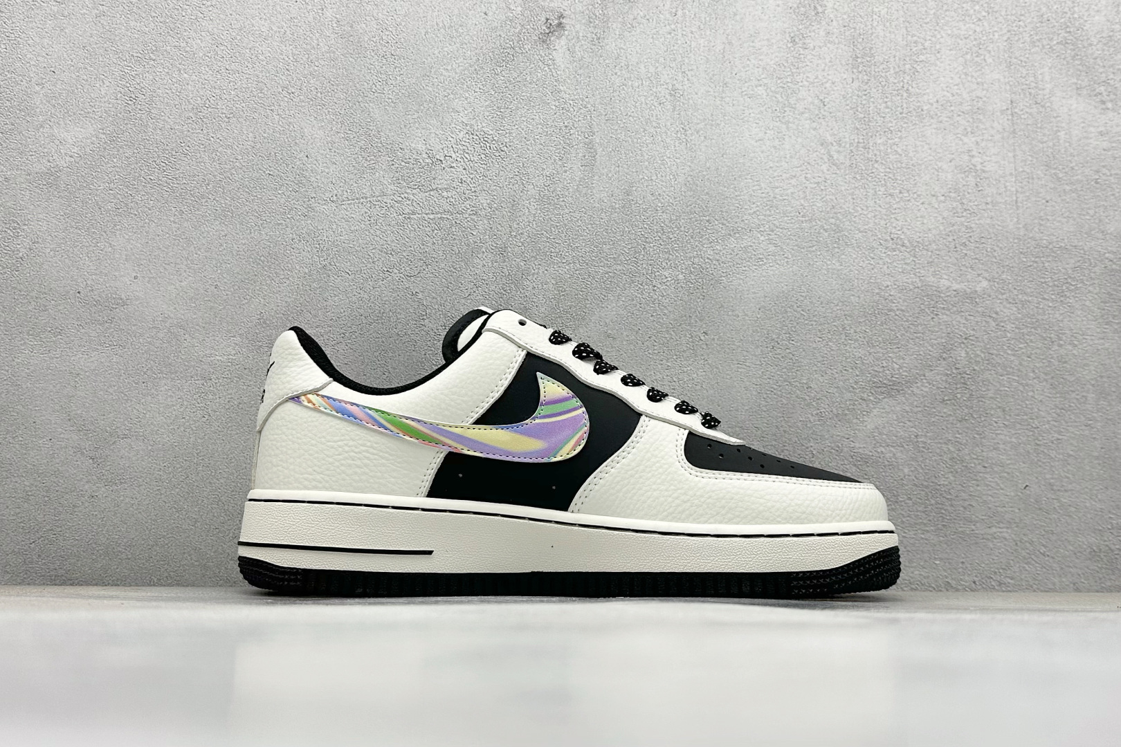 SC版Nike Air Force 1'07 Low Fod联名 白灰七彩勾 空军一号低帮休闲板鞋 LW9279-011