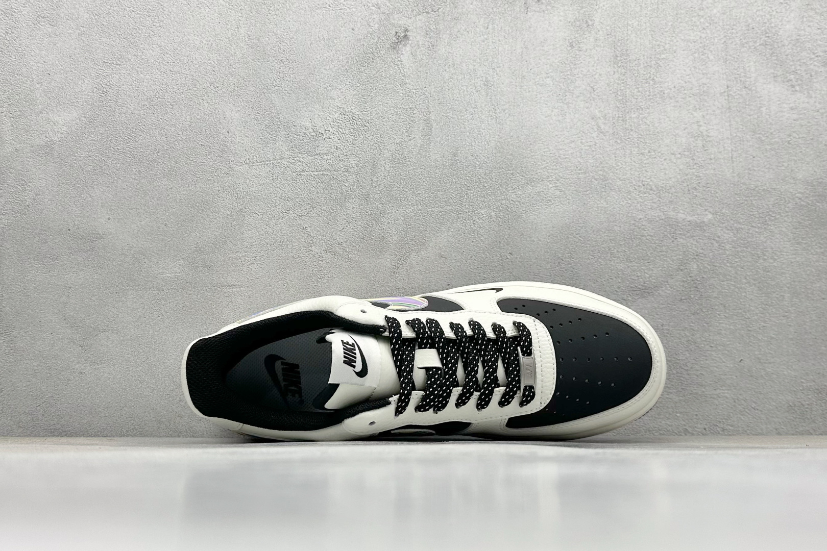 SC版Nike Air Force 1'07 Low Fod联名 白灰七彩勾 空军一号低帮休闲板鞋 LW9279-011