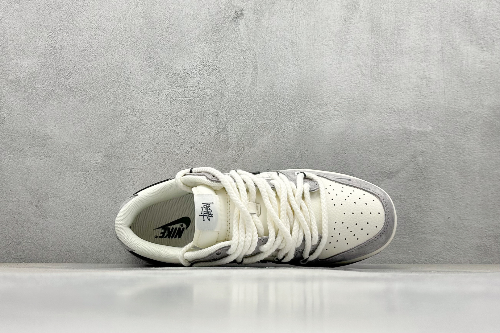 XC版Nike SB Dunk Low x Stussy 米黑麻绳双绑带 SJ2068-295