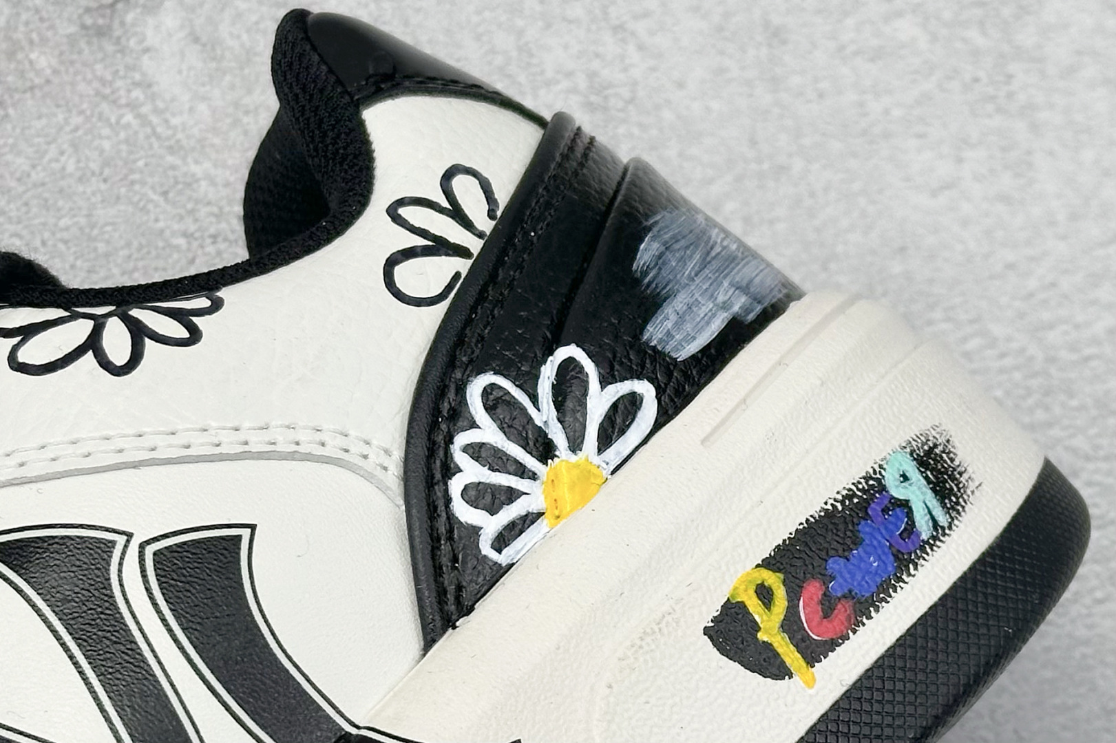 MLB NY 印花网红学长鞋 绑带定制涂鸦恶作剧