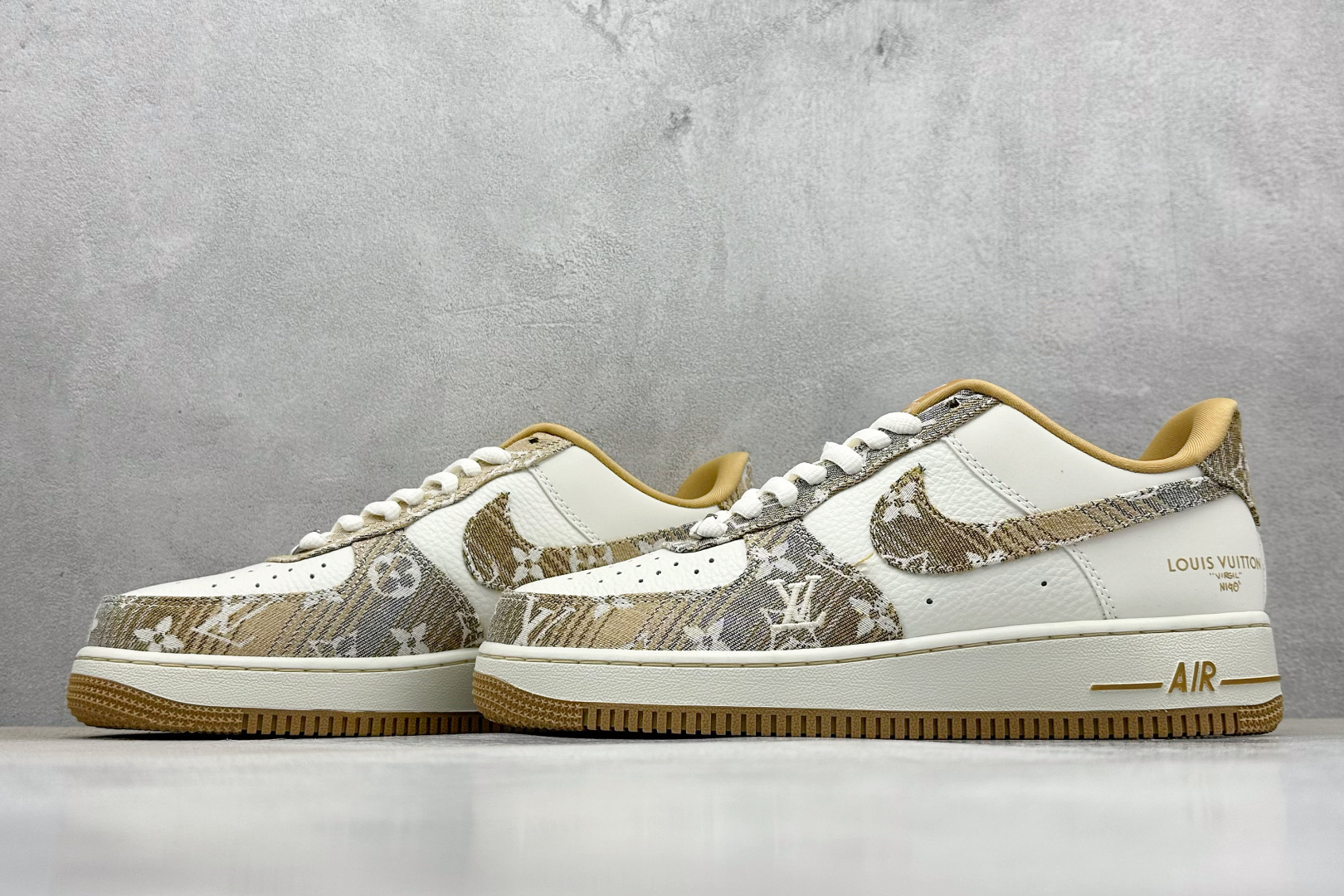 SC版Nike Air Force 1'07 Low LV联名 卡其灰牛仔 空军一号低帮休闲运动板鞋 SC9207-542-莆田鞋,莆田鞋货源,高仿鞋,高仿鞋货源,安福档口,莆田高仿鞋,莆田鞋批发,高仿鞋批发,莆田高仿运动鞋,高仿运动鞋,莆田运动鞋 SC版Nike Air Force 1'07 Low LV联名 卡其灰牛仔 空军一号低帮休闲运动板鞋 SC9207-542