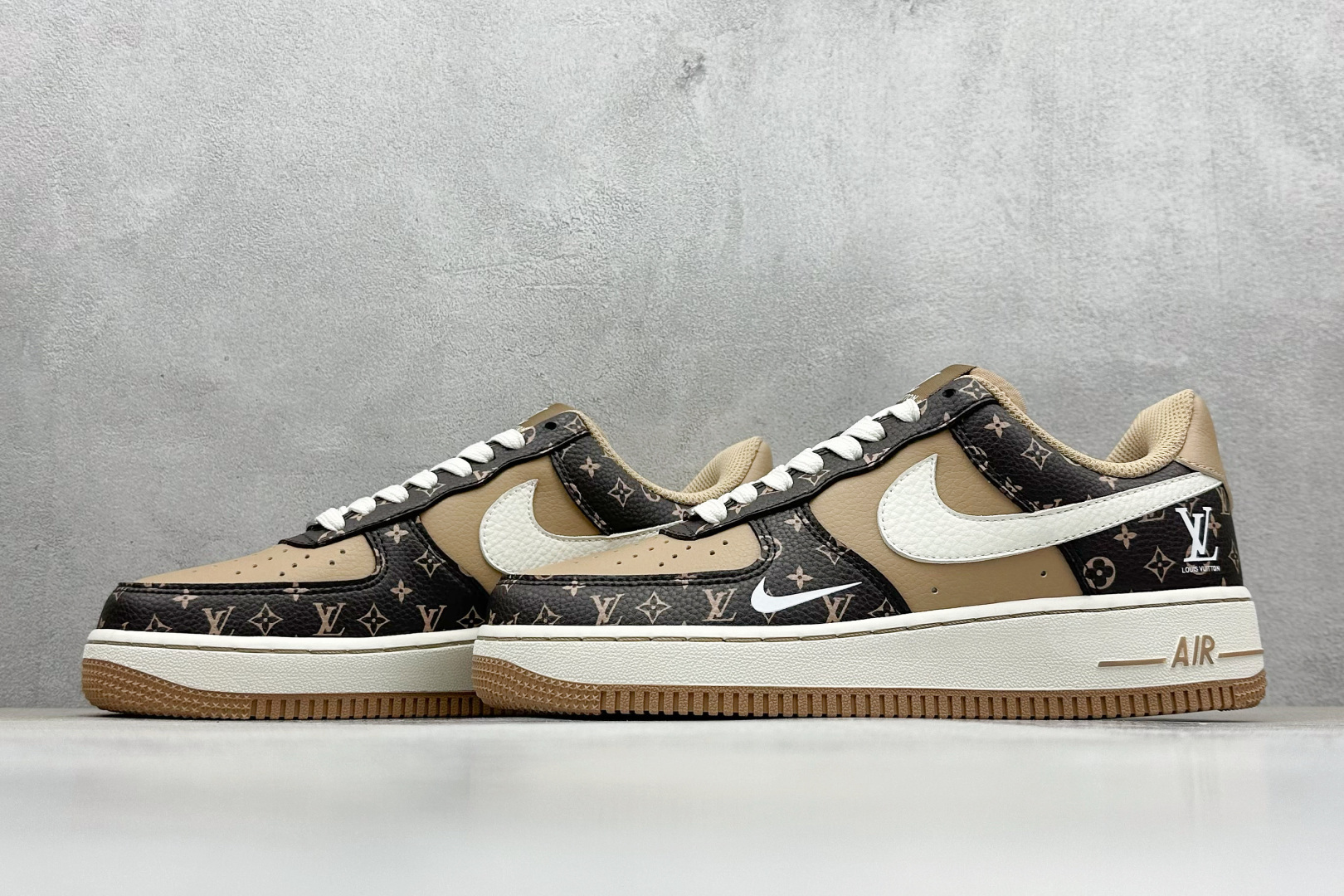 260 SC版Nike Air Force 1'07 Low LV联名 咖啡棕小白勾 空军一号低帮休闲板鞋 LW9279-009