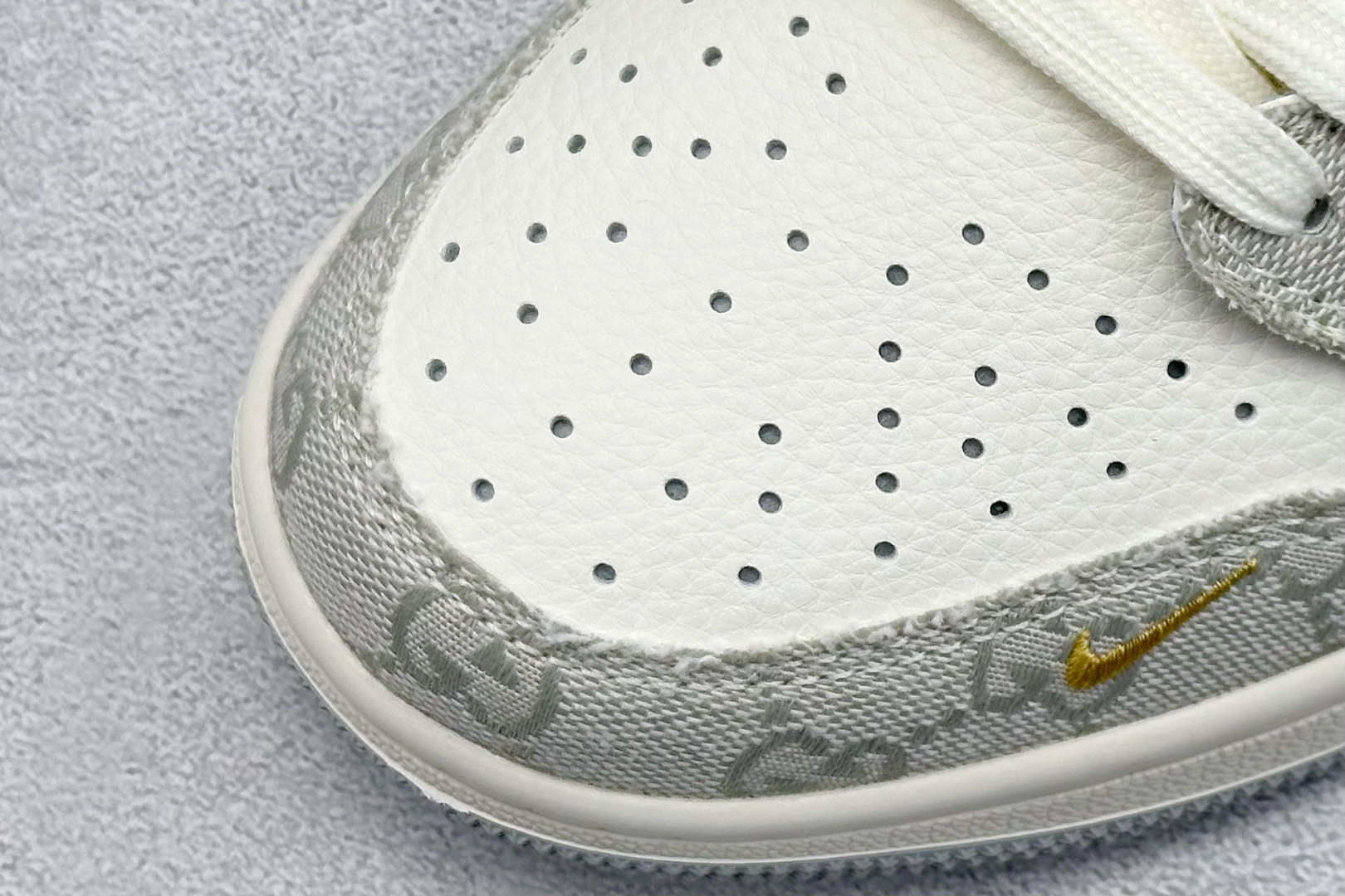 280 XC版Travis Scott x Fragment Design x Air Jordan 1 Low OG SP AJ1 乔1 古驰联名 烟灰帆布 低帮文化休闲板鞋 XS7089-604