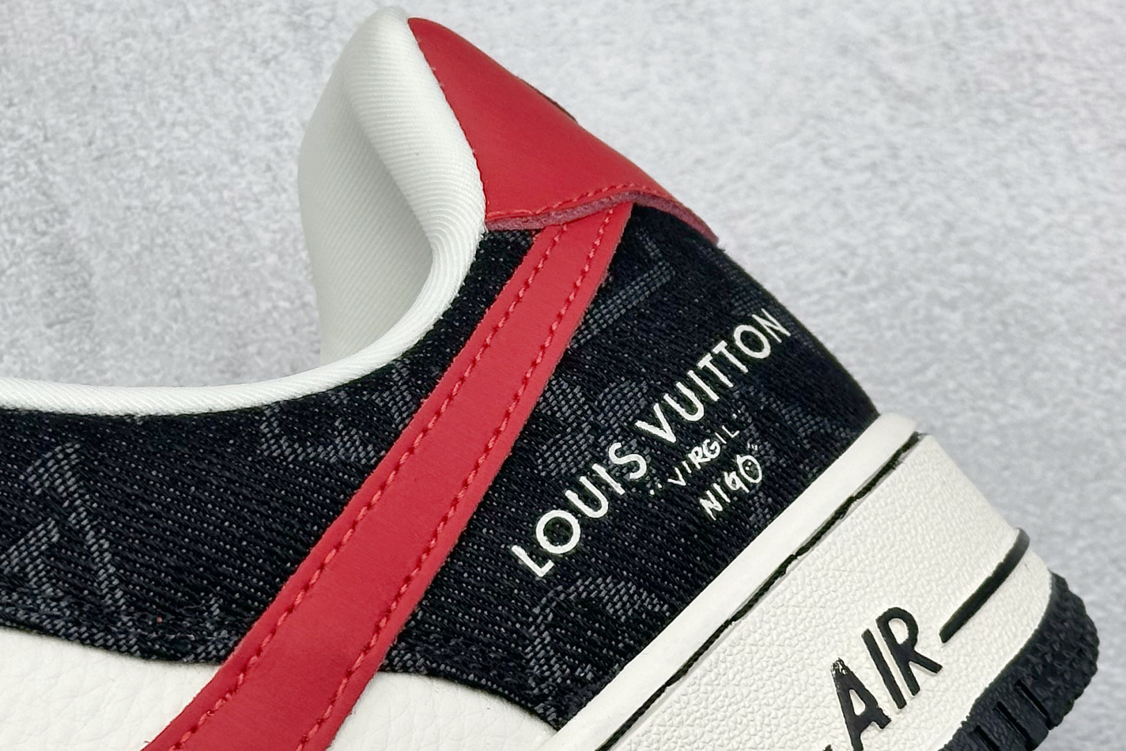 260 SC版Nike Air Force 1'07 Low LV联名 白红黑牛仔 空军一号低帮休闲板鞋 ZD1988-002