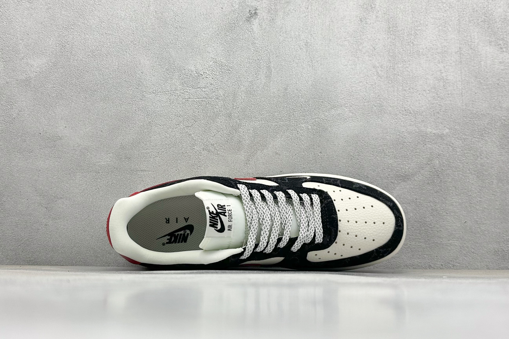 260 SC版Nike Air Force 1'07 Low LV联名 白红黑牛仔 空军一号低帮休闲板鞋 ZD1988-002