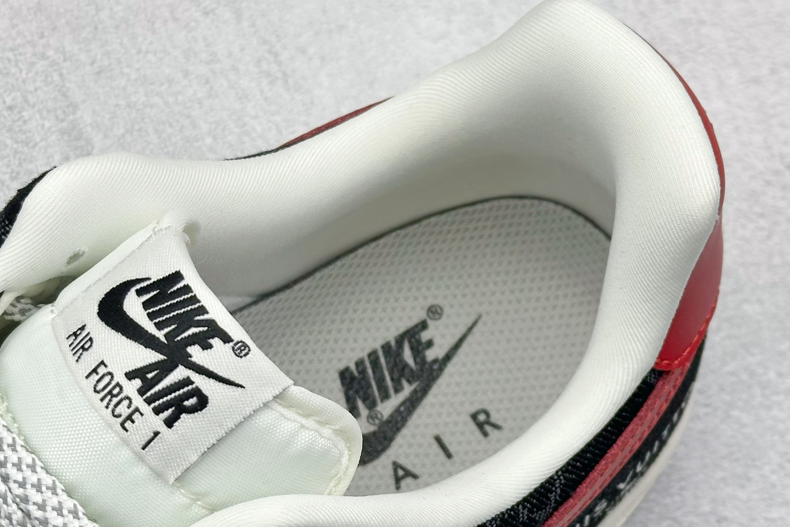 260 SC版Nike Air Force 1'07 Low LV联名 白红黑牛仔 空军一号低帮休闲板鞋 ZD1988-002