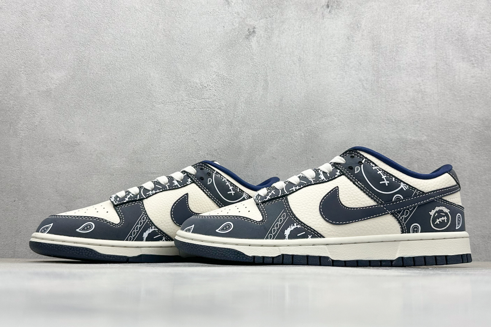 280 XC版Nike SB Dunk Low 藏蓝鬼脸腰果花 周年高端定制 低帮休闲板鞋 KK1333-046