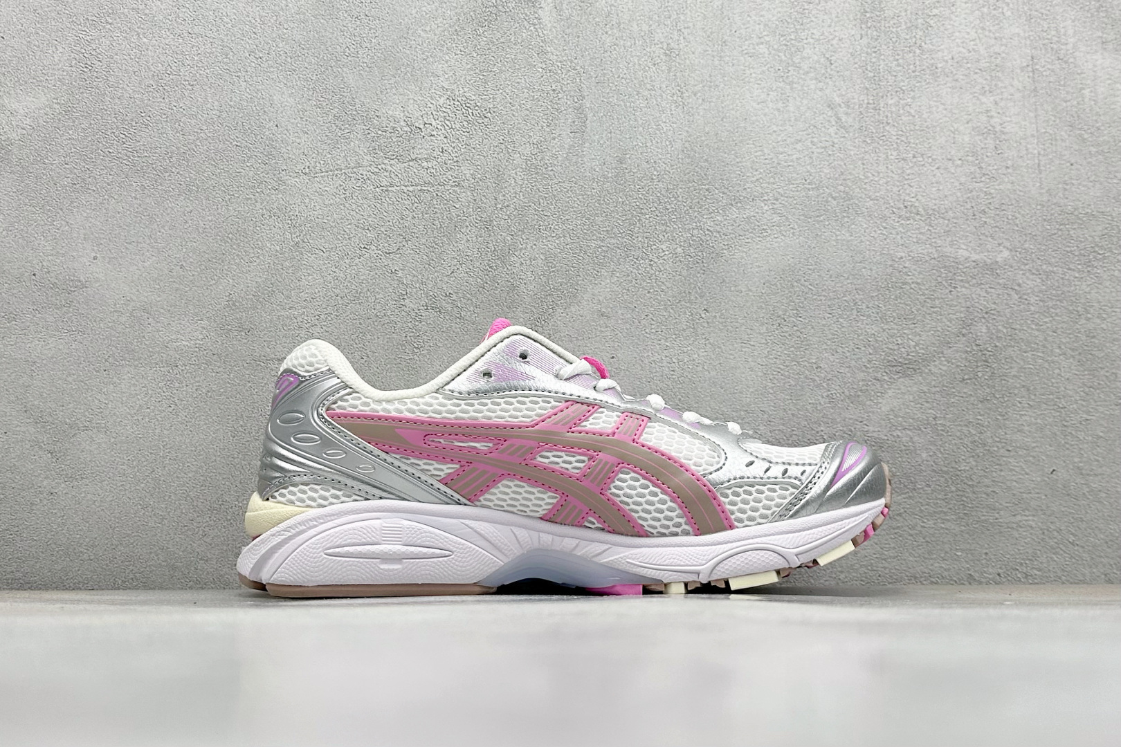 200 Asics Gel-Kayano 14代 奶油粉 纳米纤维气垫百搭休闲运动慢跑鞋 1203A667-100