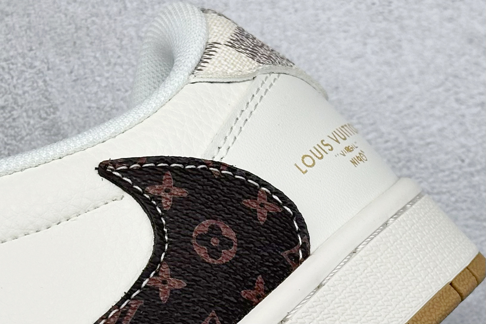 280 XC版Travis Scott x Fragment Design x Air Jordan 1 Low OG SP AJ1 乔1 LV联名 米棕方格 低帮文化休闲板鞋 XS7089-617