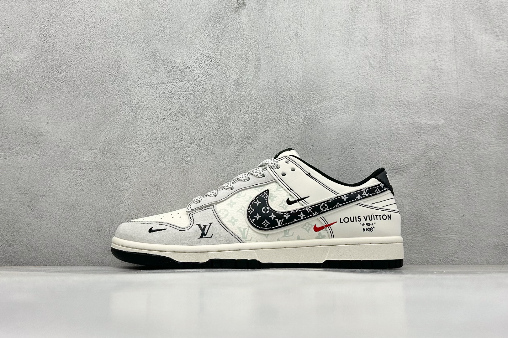 280 XC版Nike SB Dunk Low LV联名 黑勾印花 周年高端定制 低帮休闲板鞋 YX5066-365