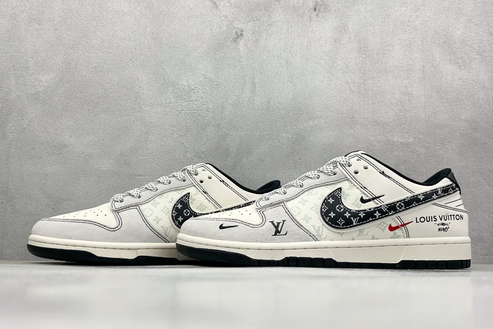 280 XC版Nike SB Dunk Low LV联名 黑勾印花 周年高端定制 低帮休闲板鞋 YX5066-365