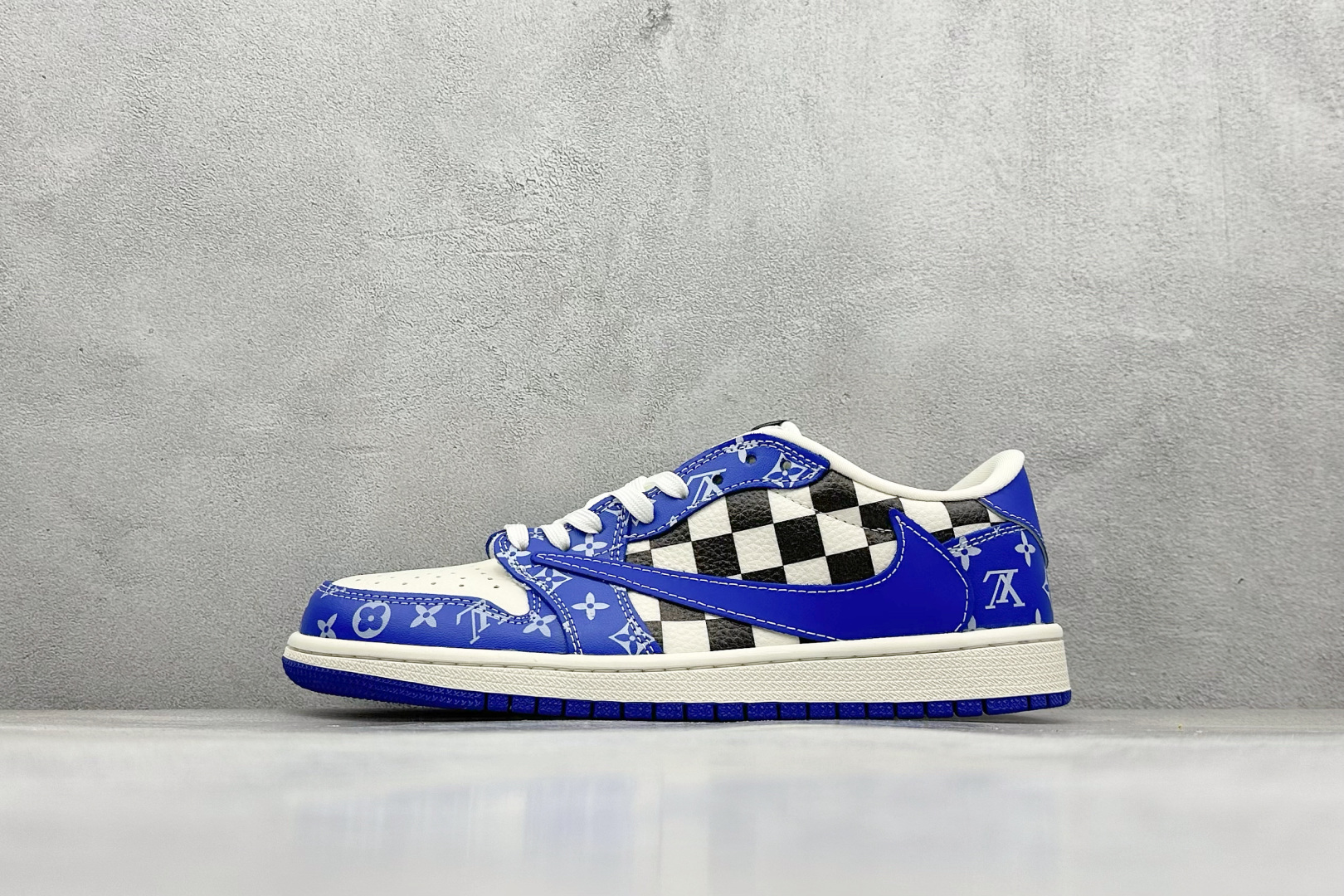 280 SC版Travis Scott x Fragment Design x Air Jordan 1 Low OG SP AJ1 乔1 LV联名 蓝色妖姬 低帮文化休闲板鞋 XQ1979-003