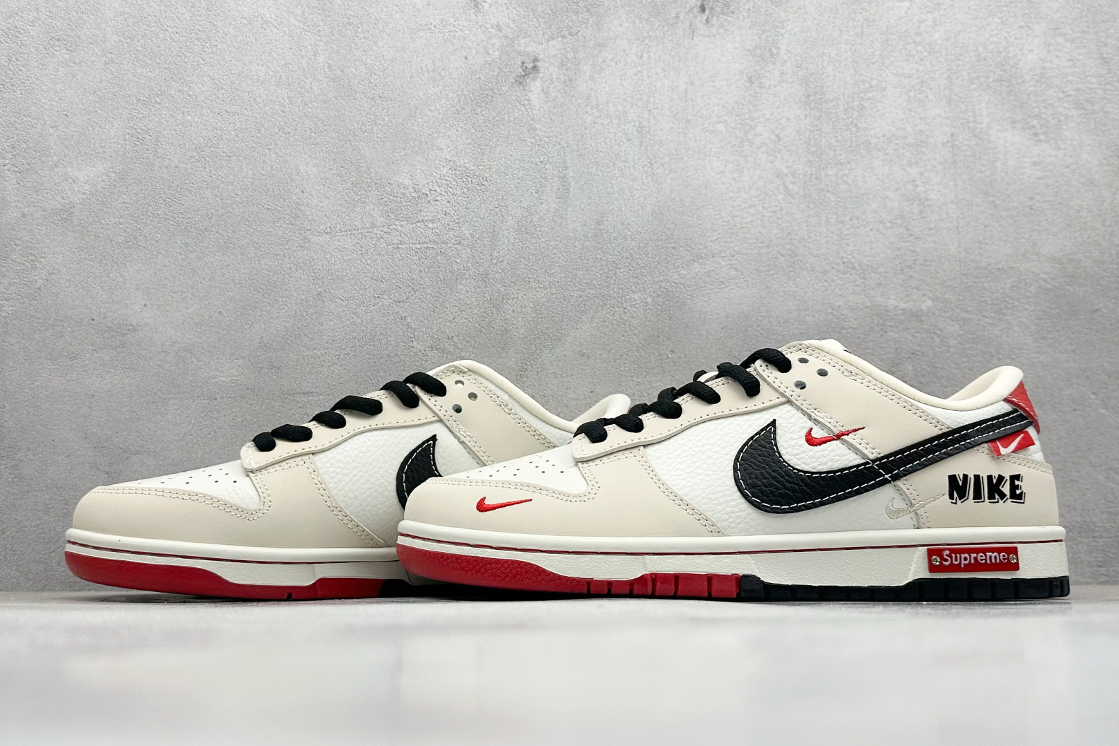 280 SC版Nike SB Dunk Low Sup联名 白卡其三小勾 周年高端定制 低帮休闲板鞋  SC9207-427