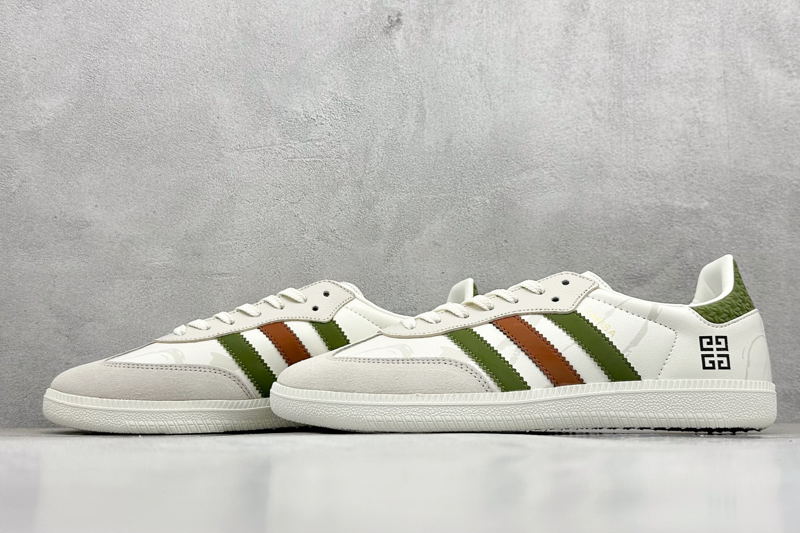 200 adidoriginals Samba OG 灰白绿 桑巴舞系列复古经典轻便板鞋  GJ75805